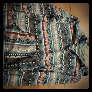 Buckle exclusive cozy striped hoodie size medium